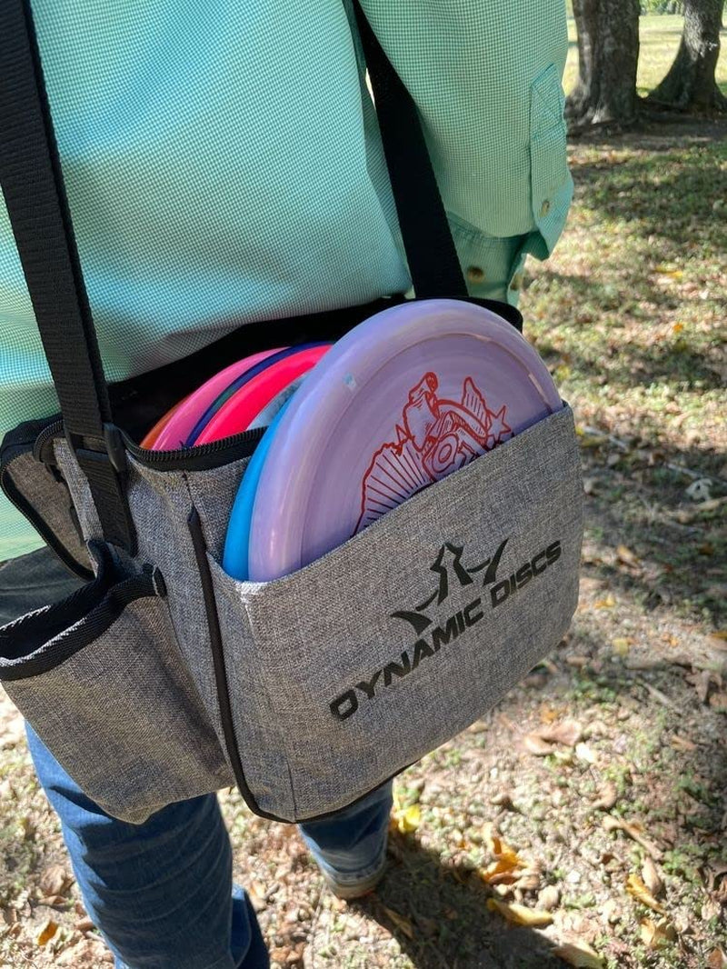 Dynamic Discs Cadet Disc Golf Shoulder Bag | Small Disc Golf Bag, 10-12+ Discs Capacity | Great for Beginners | Lightweight & Durable | Sling over Shoulder to Carry Easily