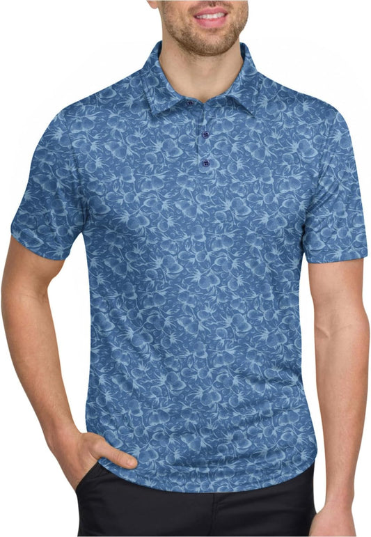 Quick Dry Golf Shirts for Men - Moisture Wicking Short-Sleeve Casual Polo Shirt