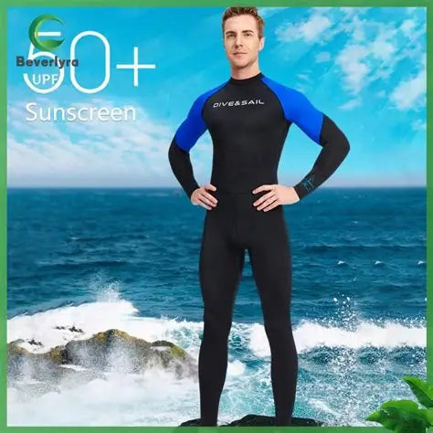 Men Diving Protection Clothes Long Sleeve Sunscreen Snorkeling Surfing Swimsuit Warm Elastic Anti-Scratch Water Sports Equipment